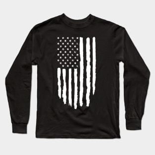 Grunge usa flag - 4th july design Long Sleeve T-Shirt